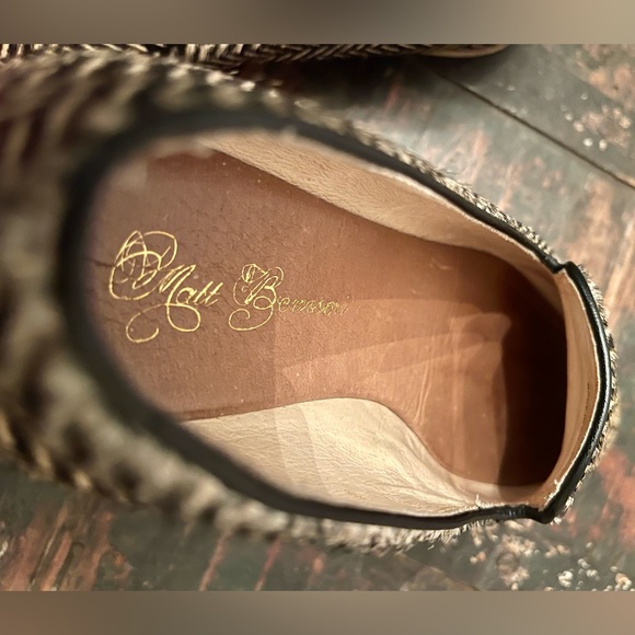 Matt Bernson Pony Hair Loafers Size 7 | Color: Black/Cream - Picture 13 of 13